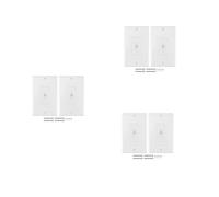 Lot de 6 œillets Muraux Flexibles en Caoutchouc avec Plaque Murale Décorative, Plaque de Passage 1 Gang pour Câbles Basse Tension