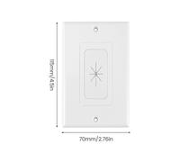 Lot de 6 œillets Muraux Flexibles en Caoutchouc avec Plaque Murale Décorative, Plaque de Passage 1 Gang pour Câbles Basse Tension