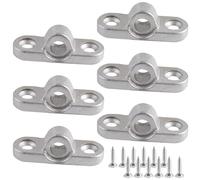 Lot de 6 œillets pour auvent : œillets muraux WIYETY pour camping-car et caravane en acier inoxydable 304, œillets muraux avec 12 vis pour caravane, camping-car, accessoires de camping-car