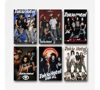 Lot de 6 impressions sur toile Tokio Hotel pour chambre à coucher, album musical, affiches artistiques pour chambre à coucher, 20 x 30 cm