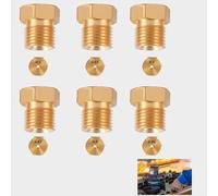 Lot de 6 Injecteurs Gaz Cuisine, Buses de Cuisinière GPL Brûleurs Conversion Propane Butane pour Plaque de Cuisson au Gaz Filetage M6 x 0,75 1 x 0,50 1 x 0,65 1 x 0,70 1 x 0,87 1 x0.9 1 x0.96 cm