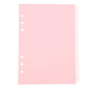 Lot de 6 intercalaires en plastique rose A5 avec intercalaires à 6 trous, intercalaires latéraux, onglets de reliure, intercalaires de bloc-notes, intercalaires à feuilles volantes, intercalaires