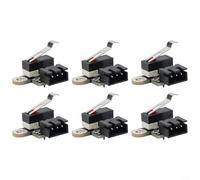 Lot de 6 interrupteurs de fin de course miniatures, chacun avec un câble de connexion long
