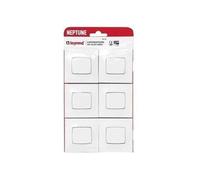 Lot de 6 interrupteurs ou va-et-vient LEGRAND Neptune - Blanc