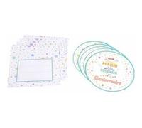 Lot de 6 Invitations d'Anniversaire "Coloré" 10cm Blanc Blanc G