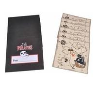Lot de 6 Invitations d'Anniversaire "Pirates" Noir Noir G