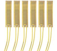 Lot de 6 jauges de contrainte BX120-20AA, sans soudure, en alliage, base jaune, pour testeurs de traction et jauges de force, adapté aux essais mécaniques et aux tests de matériaux, mesures précises