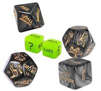 Lot de 6 jeux de dés pour adultes, idées de rendez-vous, cadeaux de Saint-Valentin pour petit ami, petite amie, matériau acrylique phosphorescent