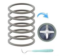 Lot de 6 joints de mélangeur avec lèvre, joint d'étanchéité en caoutchouc de qualité alimentaire pour extracteur de jus de 600 W 900 W, gris foncé avec crochet de retrait