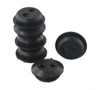 Lot de 6 joints de réservoir de carburant en caoutchouc à 2 trous pour débroussailleuse, débroussailleuse, tuyau d'huile - Noir - Diamètre du fond : 20 mm