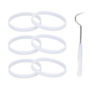 Lot de 6 joints d'étanchéité en caoutchouc de 10 cm + 1 crochet pour mélangeur Nutri Ninja, joint torique en silicone de rechange pour extracteur Ninja Auto-iQ Pro CT680 BL456-30 BL480 BL681A BL682