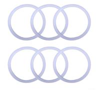 Lot de 6 joints d'étanchéité en silicone de rechange pour bouteilles d'eau, joint torique anti-fuite pour gobelets de 58/60/75/80/1120 ml, gris et blanc (couleur primaire)