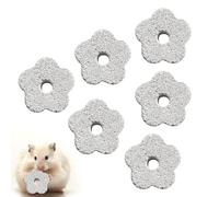 Lot de 6 jouets à mâcher pour hamster et chien, pierre à mâcher en calcium naturel minéral pour hamster, cochon d'Inde, lapin, perroquet, bloc à mâcher