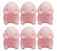 Lot de 6 jouets anti-stress en forme de pénis avec une expression mignonne en posture prière, 1, 5 pouces, jouets amusants en caoutchouc portables pour soulager le stress, farces, cadeaux, joue