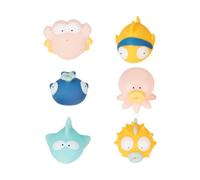 Lot de 6 jouets de bain rigolo pastel