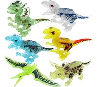 lot de 6 jouets dinosaures éducatifs, figurines de dinosaures pédagogiques réalistes pour enfants, adolescents, jeunes enfants - grand set cadeau, cadeau d'anniversaire ou cadeau de fête