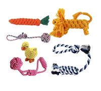 Lot de 6 jouets interactifs à mâcher en corde pour chien - Jouet de dentition pour chien robuste pour mâcher fort | Enrichissement contre l'ennui des petits et des chiens avec une forte envie de