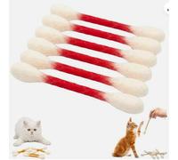 Lot de 6 jouets interactifs en peluche douce pour chat - Jouet à mâcher robuste pour chats d'intérieur - Cadeau pour les amoureux des chats (rouge)