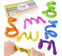 Lot de 6 jouets sensoriels texturés pour enfants et adultes - Soulage le TDAH, l'anxiété et le stress - Pour enfants et adultes (silicone)