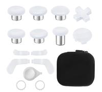Lot de 6 joysticks magnétiques de rechange en métal pour manette Xbox Elite série 2, comprend 6 joysticks en métal, 4 pagaies, 2 coussinets D, 1 outil de réglage (blanc)
