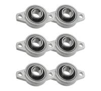 Lot de 6 KFL000 Roulement de Bloc d'Oreiller, Palier de Bride Boîtier auto-alignés en Alliage de Zinc Rhombique Portant Bloc pour Machines Série KFL Systèmes de Convoyage (10mm/0.39’’ Diamètre)