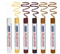 Lot de 6 Kit de Crayons de Cire pour Réparation de Meubles, Bâtons de Cire pour Réparation de Bois pour Taches, Rayures, Sols, Tables, Bureaux, Couvertures, Réparatio de Moulage