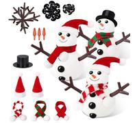 Lot de 6 kits de bricolage de Noël pour enfants - Pâte à modeler de Noël - Séchage à l'air libre - Bonhomme de neige - Pâte à modeler Magic Dough Air Dry Clay - Cadeau de Noël pour garçons et filles