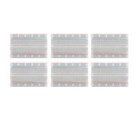 Lot de 6 kits de platine d'expérimentation sans soudure 400 points avec rails d'alimentation pour prototypage de circuit et projets électroniques robots Arduino