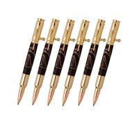 Lot de 6 kits de stylos à bille de calibre 30 dorés pour tournage du bois (6 dorés)