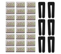 Lot de 6 kits d'équilibrage de ventilateur de plafond comprenant 6 clips d'équilibrage en plastique et 18 pièces en métal auto-adhésives poids 3G