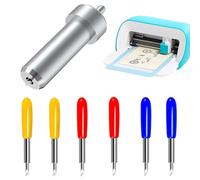 Lot de 6 lames de coupe fine en acier au tungstène avec boîtier compatible avec machine à découper Cricut Joy, lame de couteau de qualité supérieure avec boîtier, lames de traceur de découpe, lames de