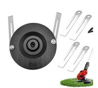 Lot de 6 lames de débroussailleuse en métal avec protection du dessous de caisse, avec disque de coupe et vis pour coupe-bordure sans fil Einhell