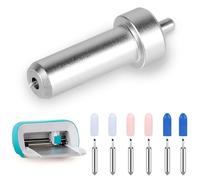 Lot de 6 lames de découpe avec support pour Cricut Joy, accessoires de | Lames en carbure de tungstène 3 angles 30-60° pour vinyle/carton/tissu, 6 lames + support