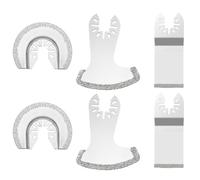 Lot de 6 lames diamantées oscillantes en forme de faux et demi-cercle de 64 mm pour enlever les joints, mortier, compatibles avec Dewalt, Makita, Fein, Ryobi (6)