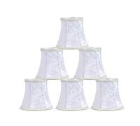 Lot de 6 lampes en tissu faites à la main - Cloche plissée blanche S Chlier - À clipser - Pour petites lampes de table - Design Slish Empire - Décoration d'intérieur