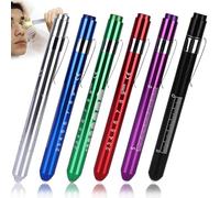 Lot de 6 lampes pupilles de diagnostic : stylos pour infirmières réutilisables LED avec clip de poche Lampe pupille Service d'urgence pour infirmières, étudiants, médecins