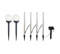 Lot de 6 lampes solaires à LED Boule Design Extérieur Chemin Jardin Eclairage Plug Lamps Terre Broche