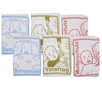Lot de 6 langes en coton pour bébé - Multicolore