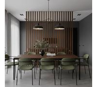 Lot de 6 lattes décoratives pour mur, plafond, séparateurs, 45 x 60 x 300 cm, teck