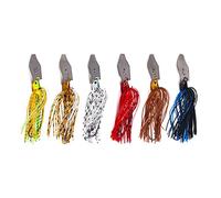 Lot de 6 leurres de pêche artificiels 10 cm 11 g Chatterbait Crankbait Spinner Bait Accessoires de pêche