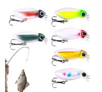 Lot de 6 leurres de pêche flottants - Accessoires de pêche d'eau douce pour rivières, lacs, brochets, étangs et truites avec équipement troll