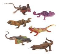 Lot de 6 Lézards en Caoutchouc Réalistes - Figurine Élastique pour Halloween, Farces, Noël, Pâques - Jouet Faux Lézard