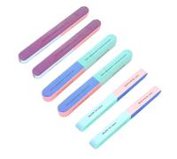 Lot de 6 limes à ongles manuelles, bloc polissoir, bloc de pédicure, lime à ongles, outil professionnel à 7 côtés pour maison, salon, voyage, mariage en