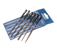 Lot de 6 limes aiguilles Draper 4883/6D, bleues, 140 mm