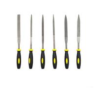 Lot de 6 limes en acier au carbone pour le travail du bois et les détails métalliques avec large espacement des dents pour une coupe rapide et un dégagement des débris (5 × 180 mm)