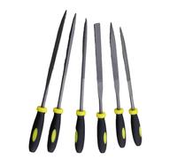 Lot de 6 limes en métal - Limes d'atelier avec lime plate semi-ronde ronde - Lime aiguille pour bois, métal et travail du bois