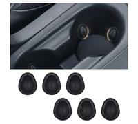 Lot de 6 limiteurs de porte-gobelets de voiture en silicone anti-secousses pour porte-gobelets, inserts universels auto-adhésifs stabilisateurs pour intérieur de voiture, camion, VUS (noir/noir)