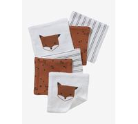 VERTBAUDET Lot de 6 lingettes lavables lot renard TU