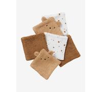 Lot de 6 lingettes lavables Ourson caramel TU