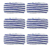 Lot de 6 Lingettes Microfibre Lavables Compatibilité Rowenta Clean & Steam Pour Sols Divers .